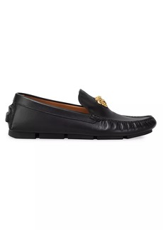 Versace Leather Driving Loafers