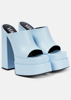 Versace Leather platform mules