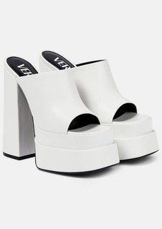 Versace Leather platform mules