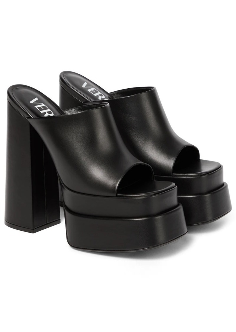 Versace Leather platform sandals