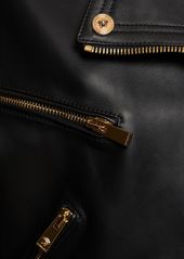 Versace Leather Plongé Biker Jacket