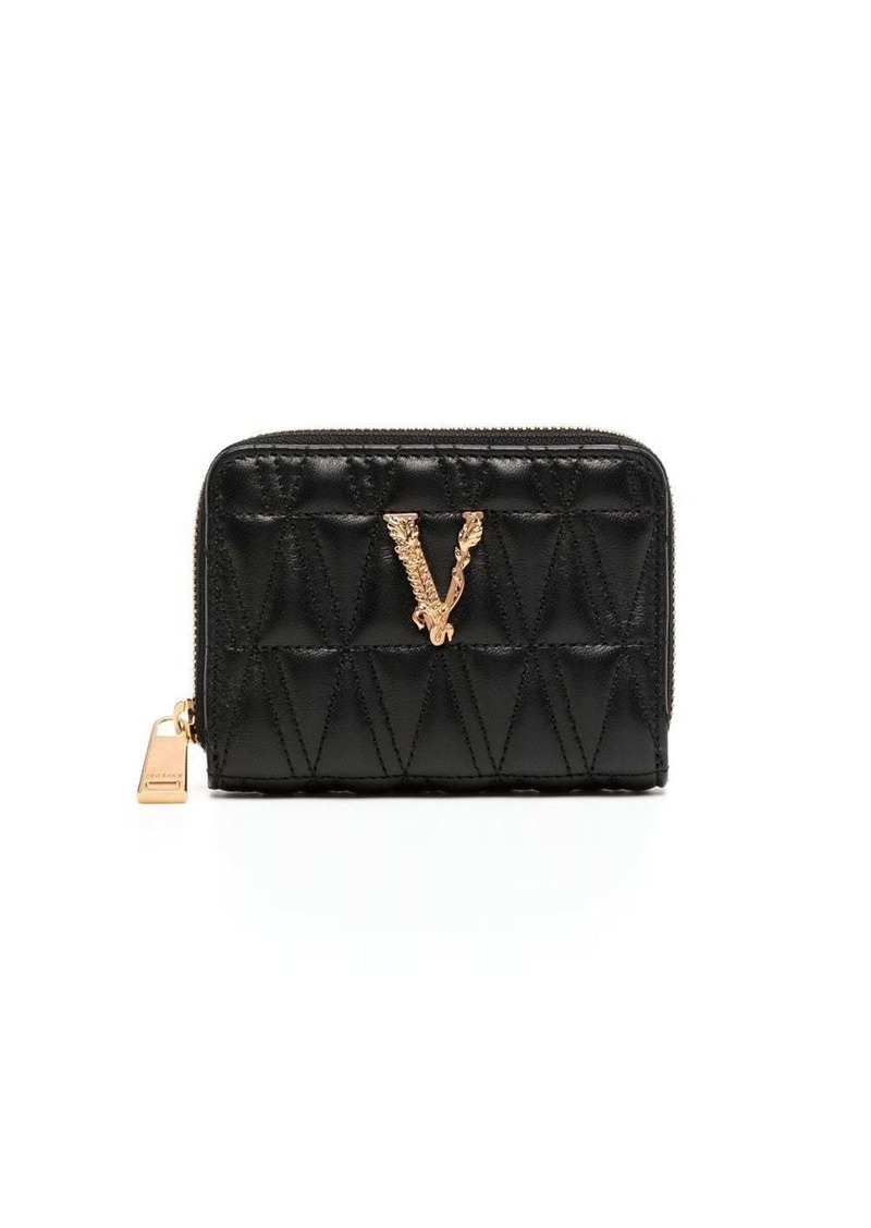 Versace leather zip around wallet