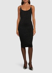 Versace Leopard Knit Midi Dress