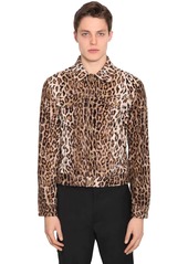 Versace Leopard Print Faux Fur Casual Jacket