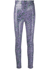 Versace leopard-print skinny trousers