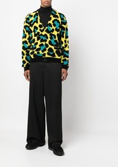 Versace leopard-print V-neck cardigan