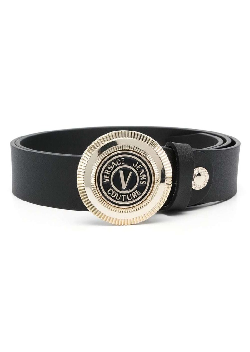 Versace logo-buckle leather belt
