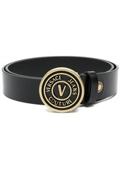 Versace logo-buckle leather belt