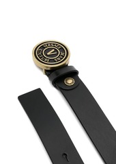 Versace logo-buckle leather belt