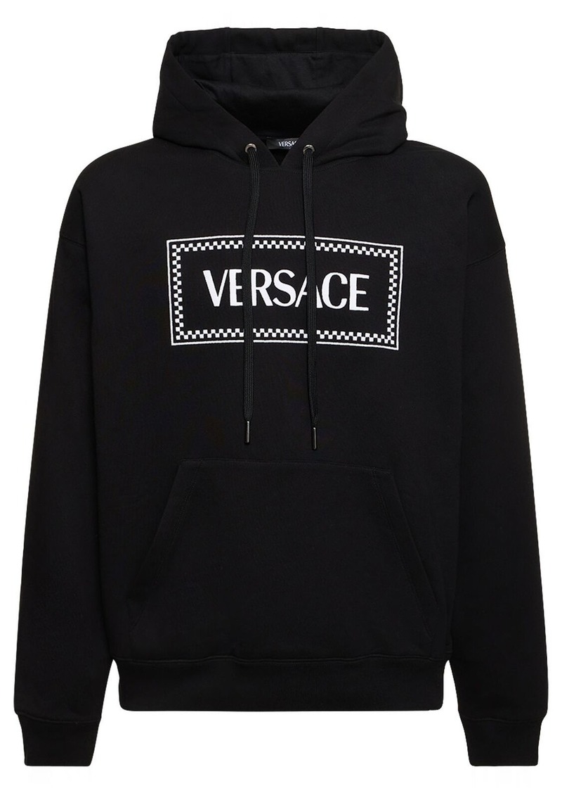 Versace Logo Cotton Hoodie