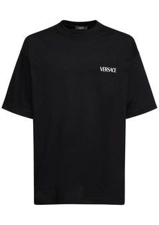 Versace Logo Cotton Jersey T-shirt