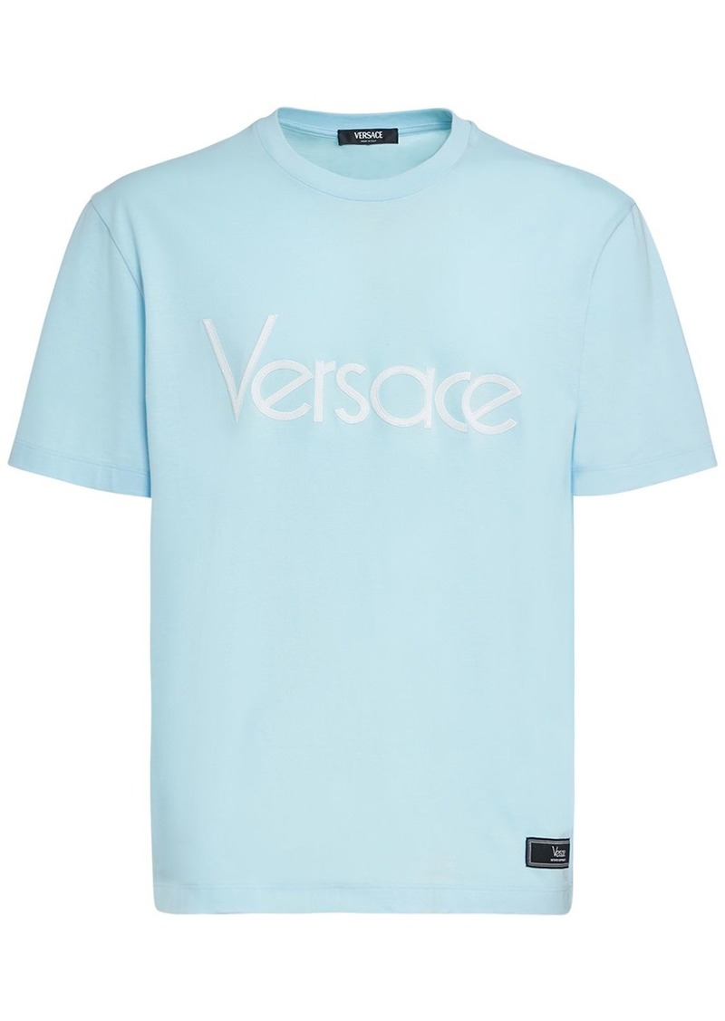 Versace Logo Cotton Jersey T-shirt