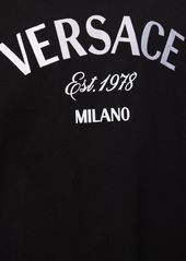 Versace Logo Cotton Long Sleeve T-shirt