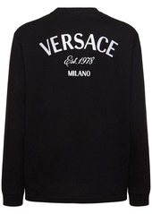 Versace Logo Cotton Long Sleeve T-shirt