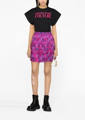 Versace Logo Couture pleated miniskirt