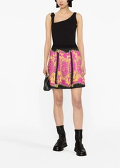 Versace Logo Couture pleated miniskirt
