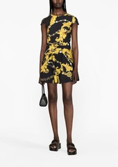 Versace Logo Couture-print belted minidress