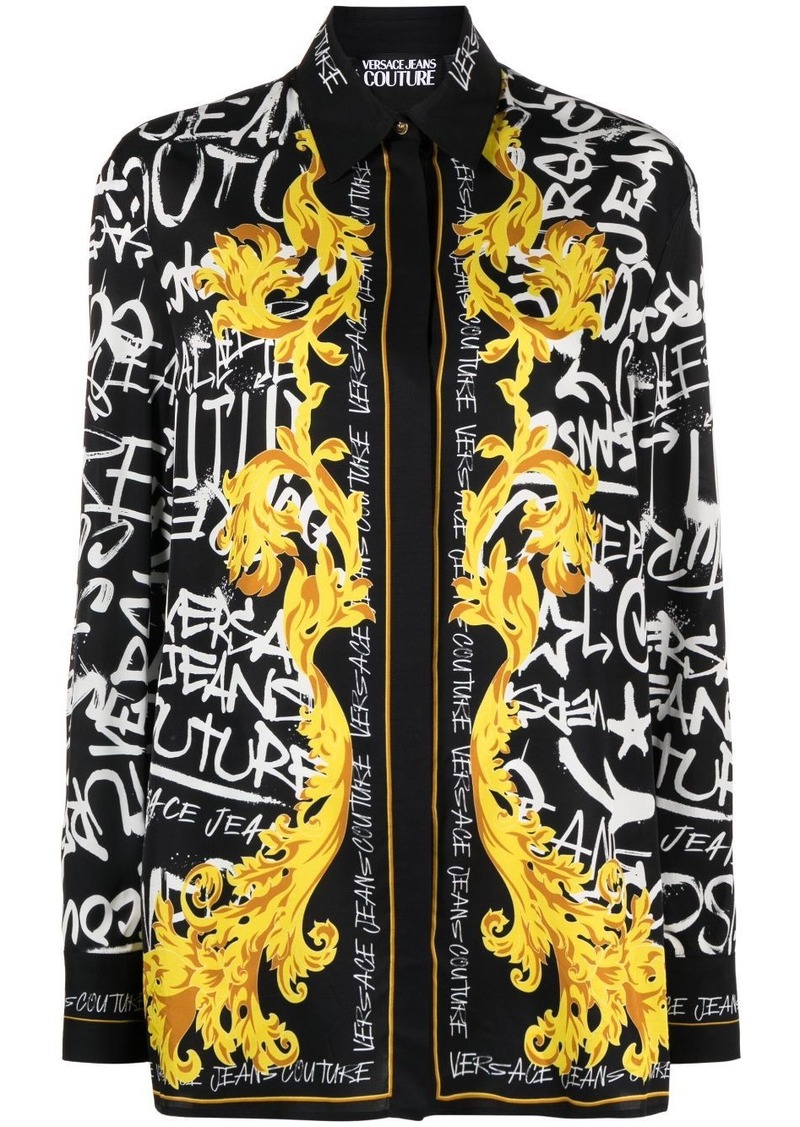 Versace Logo Couture print blouse