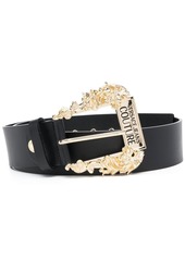 Versace logo embellished buckle belt