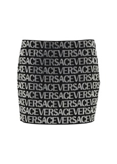 Versace Logo embellished miniskirt