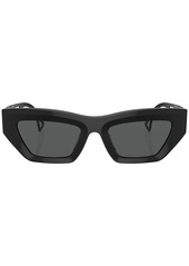 Versace logo-embossed rectangle-frame sunglasses