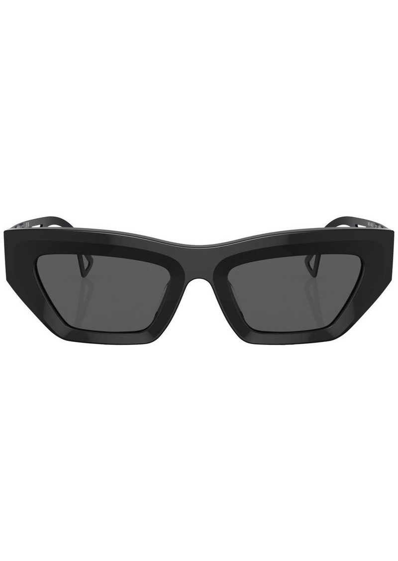 Versace logo-embossed rectangle-frame sunglasses