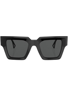 Versace logo-embossed square-frame sunglasses