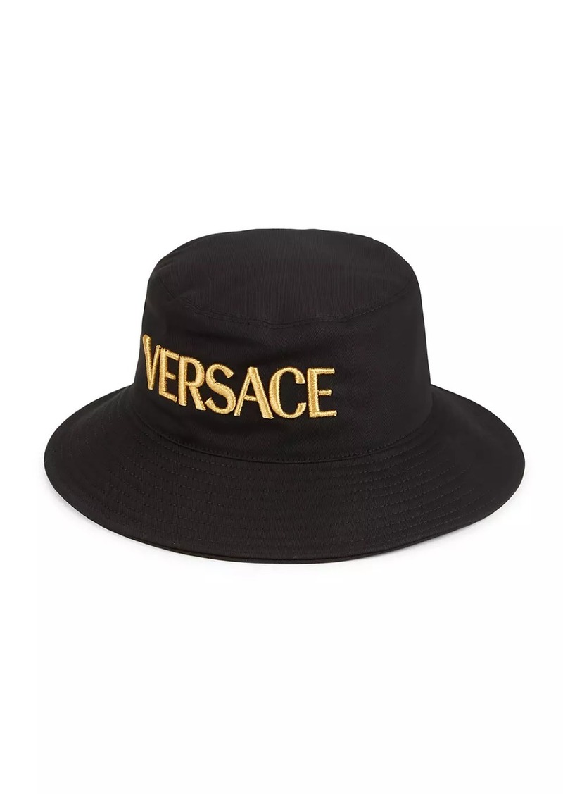 Versace Logo-Embroidered Cotton Bucket Hat