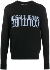 Versace logo embroidered jumper