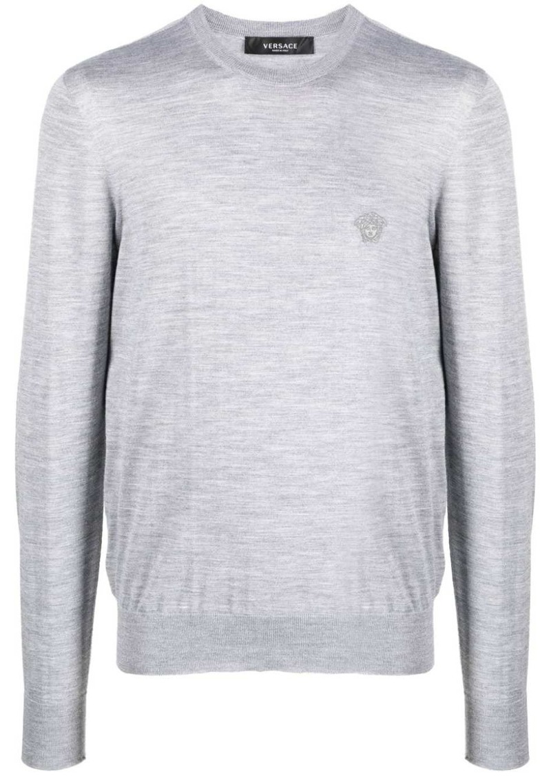 Versace embroidered wool-blend jumper