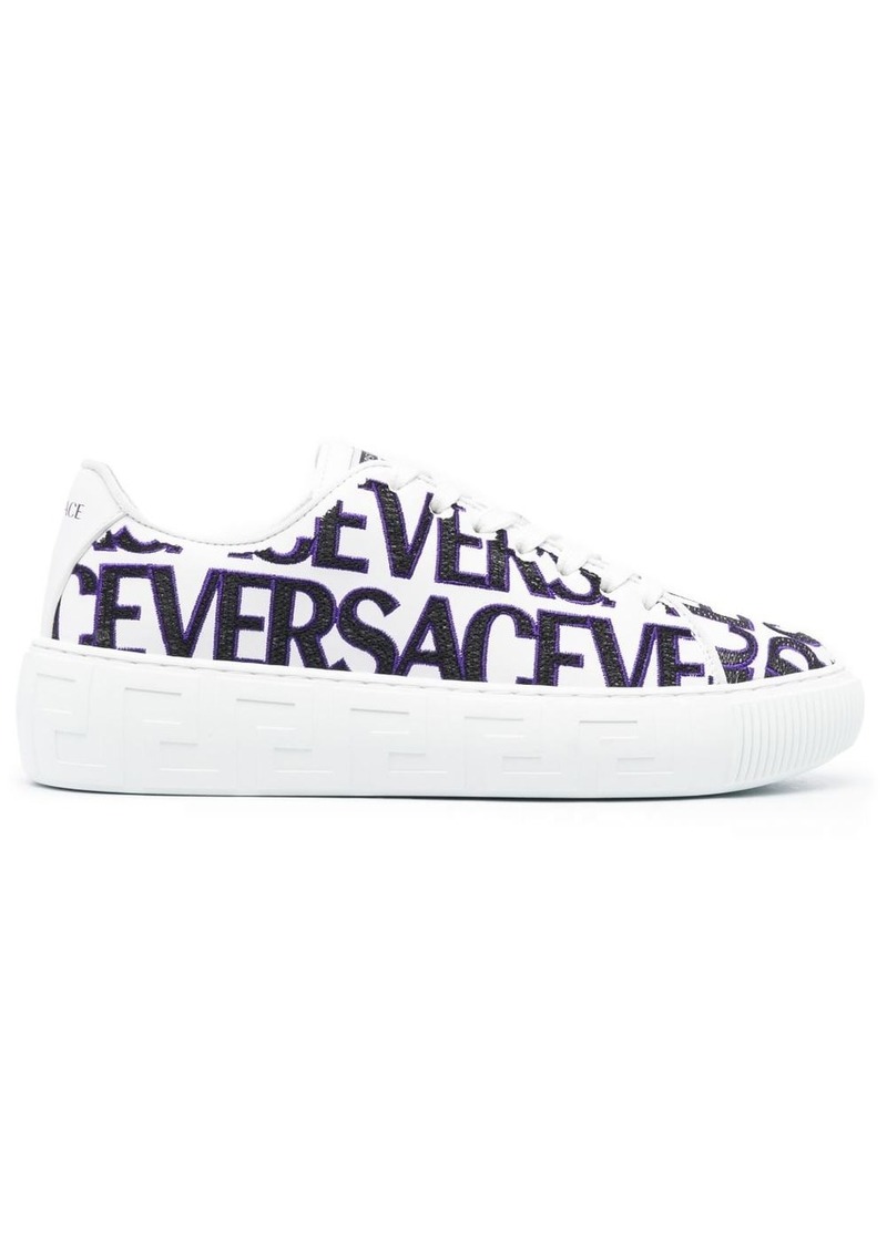 Versace logo-embroidered sneakers