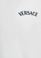 Versace Logo Embroidery Cotton T-shirt