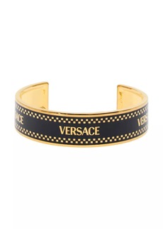 Versace Logo-Engraved Metal Cuff