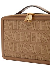 Versace Logo Fabric & Leather Crossbody Bag