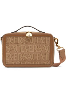 Versace Logo Fabric & Leather Crossbody Bag
