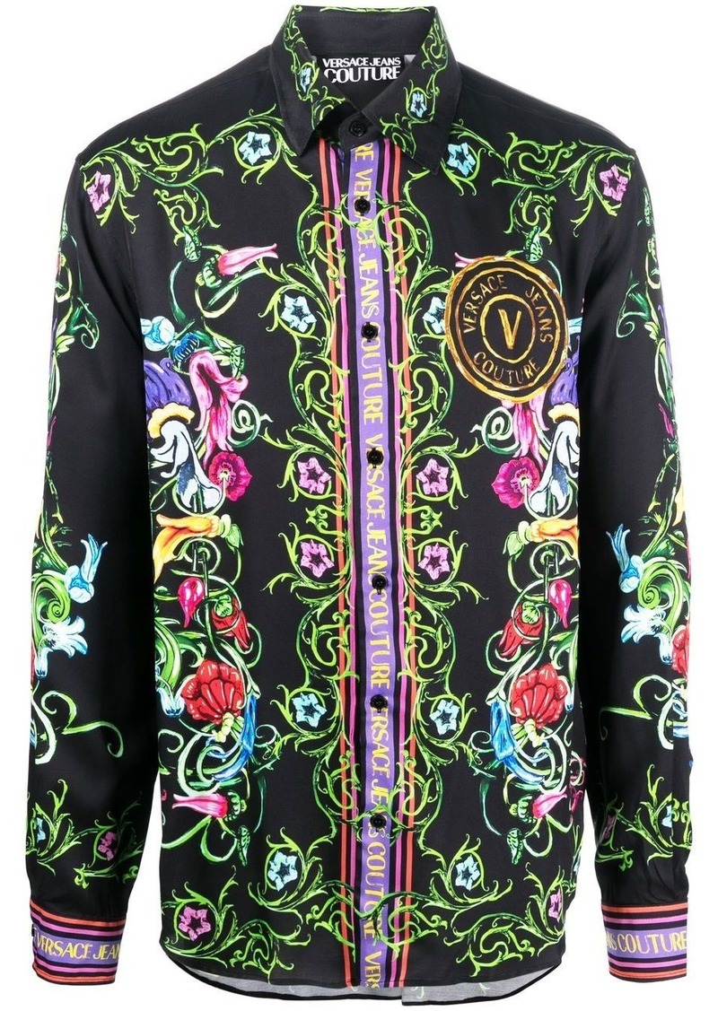 Versace logo graphic-print shirt