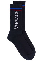 Versace logo-intarsia ribbed socks