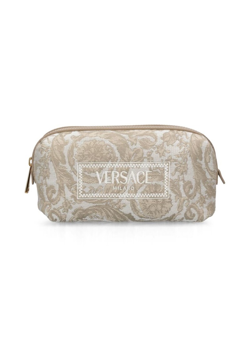 Versace Logo Jacquard Makeup Bag