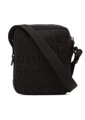 Versace Logo Jacquard Nylon Messenger Bag