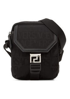 Versace Logo Jacquard Nylon Messenger Bag