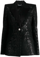 Versace Allover single-breasted blazer