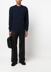 Versace logo jacquard woollen jumper
