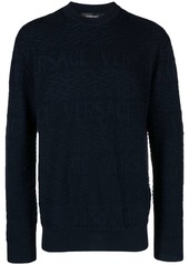 Versace logo jacquard woollen jumper