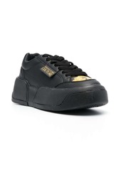 Versace logo-patch round-toe sneakers