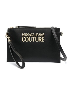 Versace logo-plaque detail clutch bag