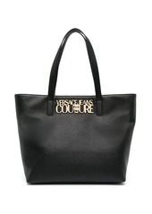 Versace logo-plaque faux-leather tote bag