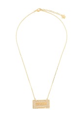 Versace logo plaque necklace