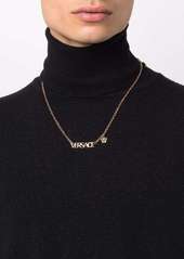 Versace logo-plaque necklace