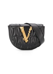 Versace logo plaque quilted belt bag