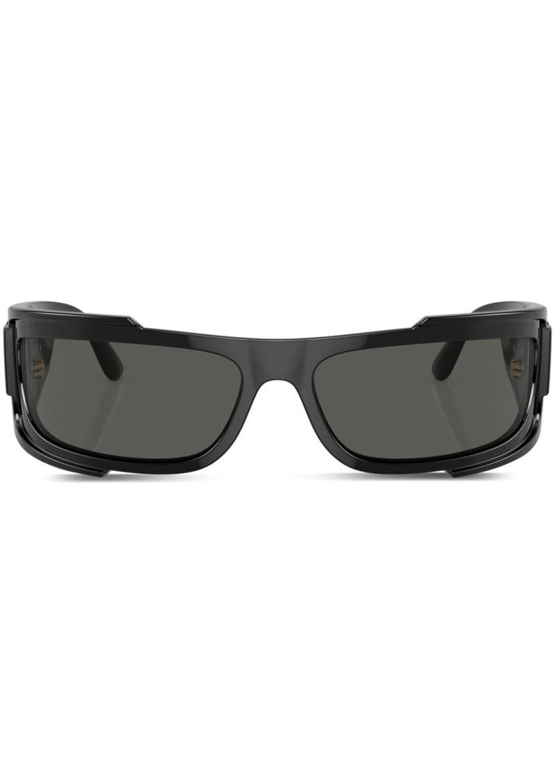 Versace logo-plaque rectangle-frame sunglasses